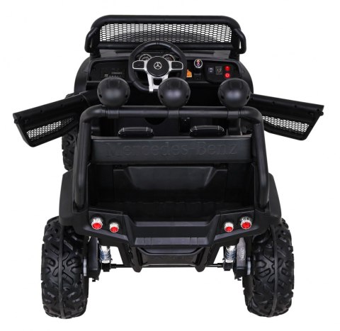Mercedes Benz Unimog dla dzieci Czarny + Napęd 4x4 + Pilot + Bagażnik + Wolny Start + MP3 LED Mercedes Benz Unimog dla dzieci Czarny + Napęd 4x4 + Pilot + Bagażnik + Wolny Start + MP3 LED