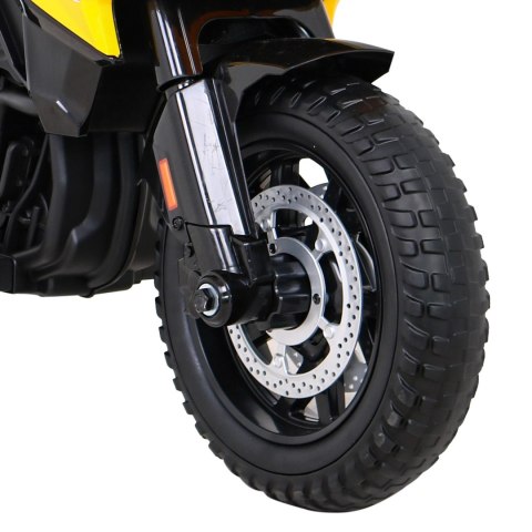 Motor BMW F850 GS na akumulator dla dzieci Żółty + Kółka pomocnicze + Audio LED + Wolny Start + EVA Motor BMW F850 GS na akumulator dla dzieci Żółty + Kółka pomocnicze + Audio LED + Wolny Start + EVA