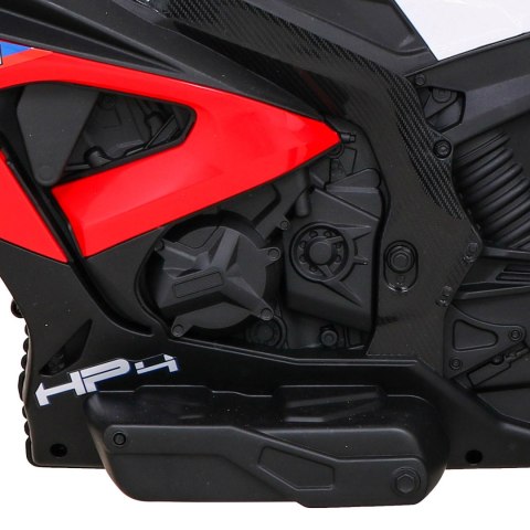 Motor BMW HP4 na akumulator dla dzieci Czerwony + 3 Koła + LED + MP3 USB + Ekoskóra Motor BMW HP4 na akumulator dla dzieci Czerwony + 3 Koła + LED + MP3 USB + Ekoskóra