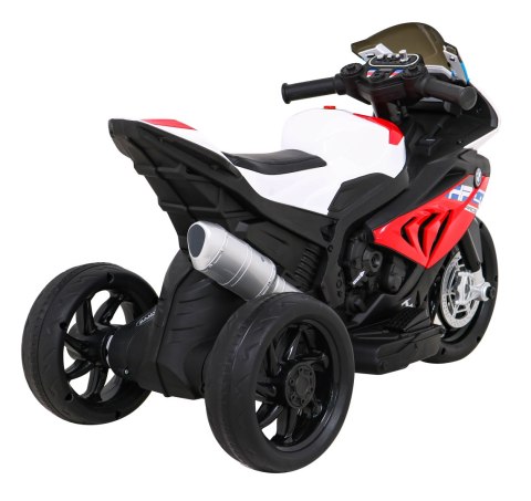 Motor BMW HP4 na akumulator dla dzieci Czerwony + 3 Koła + LED + MP3 USB + Ekoskóra Motor BMW HP4 na akumulator dla dzieci Czerwony + 3 Koła + LED + MP3 USB + Ekoskóra