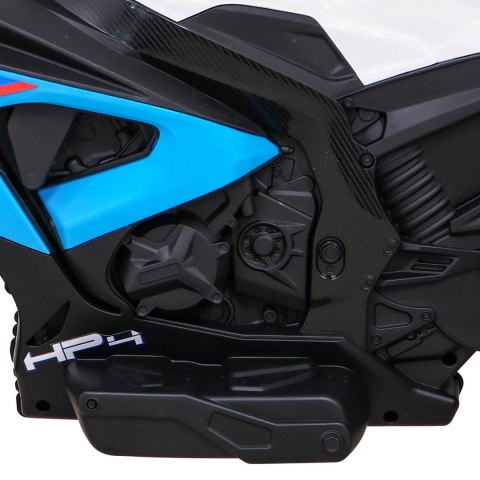 Motor BMW HP4 na akumulator dla dzieci Niebieski + 3 Koła + LED + MP3 USB + Ekoskóra Motor BMW HP4 na akumulator dla dzieci Niebieski + 3 Koła + LED + MP3 USB + Ekoskóra