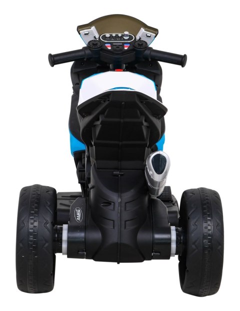 Motor BMW HP4 na akumulator dla dzieci Niebieski + 3 Koła + LED + MP3 USB + Ekoskóra Motor BMW HP4 na akumulator dla dzieci Niebieski + 3 Koła + LED + MP3 USB + Ekoskóra
