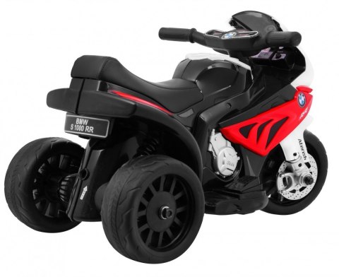 Motor BMW S1000 RR Mini na akumulator dla dzieci Czerwony + 3 koła + Dźwięki + LED Motor BMW S1000 RR Mini na akumulator dla dzieci Czerwony + 3 koła + Dźwięki + LED