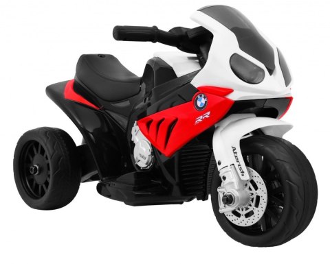 Motor BMW S1000 RR Mini na akumulator dla dzieci Czerwony + 3 koła + Dźwięki + LED Motor BMW S1000 RR Mini na akumulator dla dzieci Czerwony + 3 koła + Dźwięki + LED