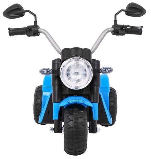 Motorek MiniBike na akumulator dla dzieci Niebieski + Dźwięki + Światła LED + Ekoskóra Motorek MiniBike na akumulator dla dzieci Niebieski + Dźwięki + Światła LED + Ekoskóra