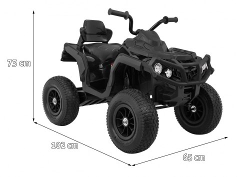 Quad ATV Air na akumulator dla dzieci Czarny + Koła pompowane + Radio MP3 + Wolny Start Quad ATV Air na akumulator dla dzieci Czarny + Koła pompowane + Radio MP3 + Wolny Start