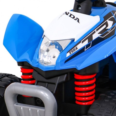 Quad Honda 250X TRX na akumulator Niebieski + Klakson + LED + Ekoskóra Quad Honda 250X TRX na akumulator Niebieski + Klakson + LED + Ekoskóra