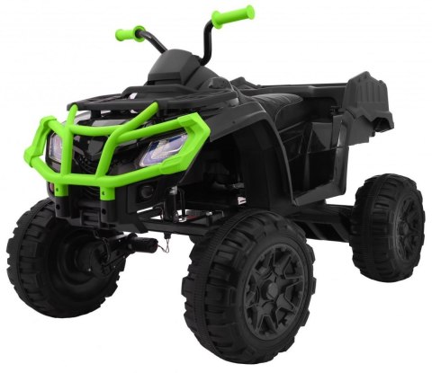 Quad XL ATV 2,4GHz na akumulator dla dzieci Czarno-Zielony + Pilot + Napęd 4x4 + Bagażnik + Wolny Start + EVA + Audio LED Quad XL ATV 2,4GHz na akumulator dla dzieci Czarno-Zielony + Pilot + Napęd 4x4 + Bagażnik + Wolny Start + EVA + Audio LED