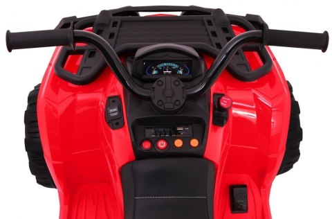 Quad XL ATV 2,4GHz na akumulator dla dzieci Czerwony + Pilot + Napęd 4x4 + Bagażnik + Wolny Start + EVA + Audio LED Quad XL ATV 2,4GHz na akumulator dla dzieci Czerwony + Pilot + Napęd 4x4 + Bagażnik + Wolny Start + EVA + Audio LED