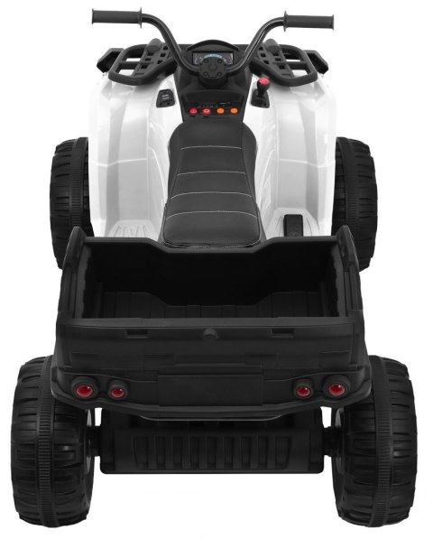 Quad XL ATV na akumulator dla dzieci Biały + Napęd 4x4 + Bagażnik + Wolny Start + EVA + Audio LED Quad XL ATV na akumulator dla dzieci Biały + Napęd 4x4 + Bagażnik + Wolny Start + EVA + Audio LED