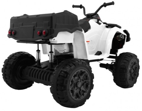 Quad XL ATV na akumulator dla dzieci Biały + Napęd 4x4 + Bagażnik + Wolny Start + EVA + Audio LED Quad XL ATV na akumulator dla dzieci Biały + Napęd 4x4 + Bagażnik + Wolny Start + EVA + Audio LED