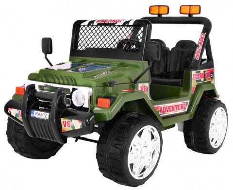 Terenowy Raptor Drifter na akumulator dla dzieci Zielony + Pilot + Wolny Start + EVA + Dźwięki Światła Terenowy Raptor Drifter na akumulator dla dzieci Zielony + Pilot + Wolny Start + EVA + Dźwięki Światła
