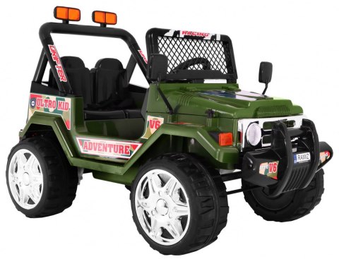Terenowy Raptor Drifter na akumulator dla dzieci Zielony + Pilot + Wolny Start + EVA + Dźwięki Światła Terenowy Raptor Drifter na akumulator dla dzieci Zielony + Pilot + Wolny Start + EVA + Dźwięki Światła