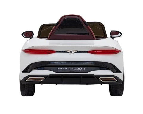Autko Bentley Bacalar na akumulator dla dzieci Biały + Pilot + EVA + Wolny Start + Audio LED Autko Bentley Bacalar na akumulator dla dzieci Biały + Pilot + EVA + Wolny Start + Audio LED
