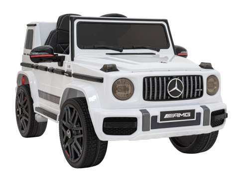 Mercedes AMG G63 dla dzieci Biały + Pilot + MP3 LED + Wolny Start + EVA + Pasy Mercedes AMG G63 dla dzieci Biały + Pilot + MP3 LED + Wolny Start + EVA + Pasy