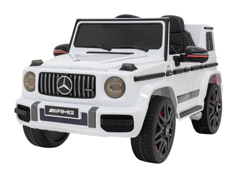 Mercedes AMG G63 dla dzieci Biały + Pilot + MP3 LED + Wolny Start + EVA + Pasy Mercedes AMG G63 dla dzieci Biały + Pilot + MP3 LED + Wolny Start + EVA + Pasy