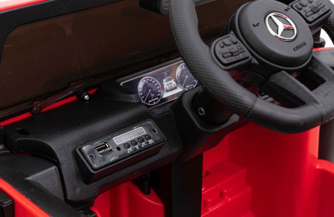 Mercedes AMG G63 dla dzieci Czerwony + Pilot + MP3 LED + Wolny Start + EVA + Pasy Mercedes AMG G63 dla dzieci Czerwony + Pilot + MP3 LED + Wolny Start + EVA + Pasy