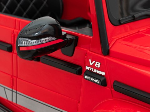 Mercedes AMG G63 dla dzieci Czerwony + Pilot + MP3 LED + Wolny Start + EVA + Pasy Mercedes AMG G63 dla dzieci Czerwony + Pilot + MP3 LED + Wolny Start + EVA + Pasy