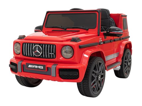 Mercedes AMG G63 dla dzieci Czerwony + Pilot + MP3 LED + Wolny Start + EVA + Pasy Mercedes AMG G63 dla dzieci Czerwony + Pilot + MP3 LED + Wolny Start + EVA + Pasy