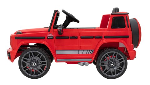 Mercedes AMG G63 dla dzieci Czerwony + Pilot + MP3 LED + Wolny Start + EVA + Pasy Mercedes AMG G63 dla dzieci Czerwony + Pilot + MP3 LED + Wolny Start + EVA + Pasy
