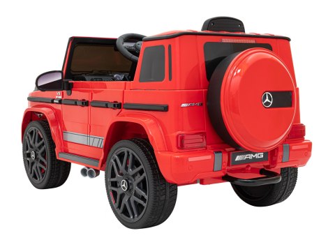Mercedes AMG G63 dla dzieci Czerwony + Pilot + MP3 LED + Wolny Start + EVA + Pasy Mercedes AMG G63 dla dzieci Czerwony + Pilot + MP3 LED + Wolny Start + EVA + Pasy