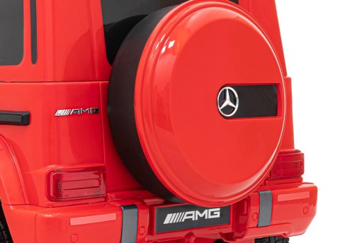 Mercedes AMG G63 dla dzieci Czerwony + Pilot + MP3 LED + Wolny Start + EVA + Pasy Mercedes AMG G63 dla dzieci Czerwony + Pilot + MP3 LED + Wolny Start + EVA + Pasy