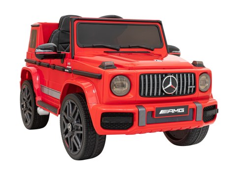 Mercedes AMG G63 dla dzieci Czerwony + Pilot + MP3 LED + Wolny Start + EVA + Pasy Mercedes AMG G63 dla dzieci Czerwony + Pilot + MP3 LED + Wolny Start + EVA + Pasy