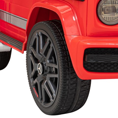 Mercedes AMG G63 dla dzieci Czerwony + Pilot + MP3 LED + Wolny Start + EVA + Pasy Mercedes AMG G63 dla dzieci Czerwony + Pilot + MP3 LED + Wolny Start + EVA + Pasy
