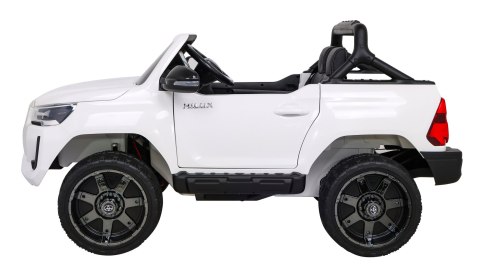 Toyota Hilux na akumulator dla dzieci Biały + Napęd 4x4 + Pilot + 2 bagażniki + Radio MP3 + LED Toyota Hilux na akumulator dla dzieci Biały + Napęd 4x4 + Pilot + 2 bagażniki + Radio MP3 + LED