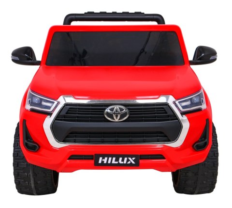 Toyota Hilux na akumulator dla dzieci Czerwony + Napęd 4x4 + Pilot + 2 bagażniki + Radio MP3 + LED Toyota Hilux na akumulator dla dzieci Czerwony + Napęd 4x4 + Pilot + 2 bagażniki + Radio MP3 + LED