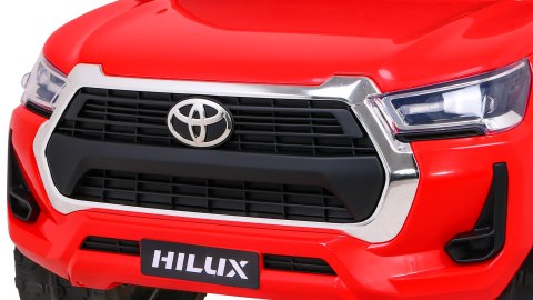 Toyota Hilux na akumulator dla dzieci Czerwony + Napęd 4x4 + Pilot + 2 bagażniki + Radio MP3 + LED Toyota Hilux na akumulator dla dzieci Czerwony + Napęd 4x4 + Pilot + 2 bagażniki + Radio MP3 + LED