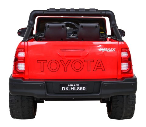 Toyota Hilux na akumulator dla dzieci Czerwony + Napęd 4x4 + Pilot + 2 bagażniki + Radio MP3 + LED Toyota Hilux na akumulator dla dzieci Czerwony + Napęd 4x4 + Pilot + 2 bagażniki + Radio MP3 + LED