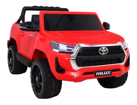 Toyota Hilux na akumulator dla dzieci Czerwony + Napęd 4x4 + Pilot + 2 bagażniki + Radio MP3 + LED Toyota Hilux na akumulator dla dzieci Czerwony + Napęd 4x4 + Pilot + 2 bagażniki + Radio MP3 + LED
