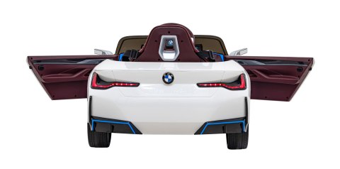 Autko BMW i4 na akumulator dla dzieci Biały + Wolny Start + EVA + Ekoskóra + Audio LED + Pilot Autko BMW i4 na akumulator dla dzieci Biały + Wolny Start + EVA + Ekoskóra + Audio LED + Pilot