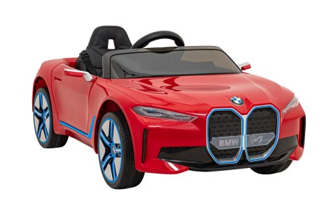 Autko BMW i4 na akumulator dla dzieci Czerwony + Wolny Start + EVA + Ekoskóra + Audio LED + Pilot Autko BMW i4 na akumulator dla dzieci Czerwony + Wolny Start + EVA + Ekoskóra + Audio LED + Pilot
