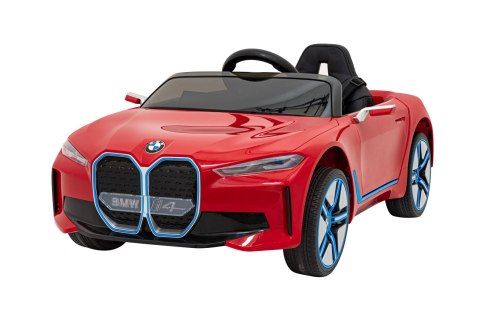 Autko BMW i4 na akumulator dla dzieci Czerwony + Wolny Start + EVA + Ekoskóra + Audio LED + Pilot Autko BMW i4 na akumulator dla dzieci Czerwony + Wolny Start + EVA + Ekoskóra + Audio LED + Pilot