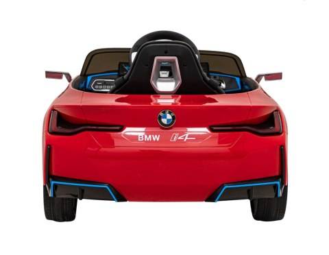 Autko BMW i4 na akumulator dla dzieci Czerwony + Wolny Start + EVA + Ekoskóra + Audio LED + Pilot Autko BMW i4 na akumulator dla dzieci Czerwony + Wolny Start + EVA + Ekoskóra + Audio LED + Pilot