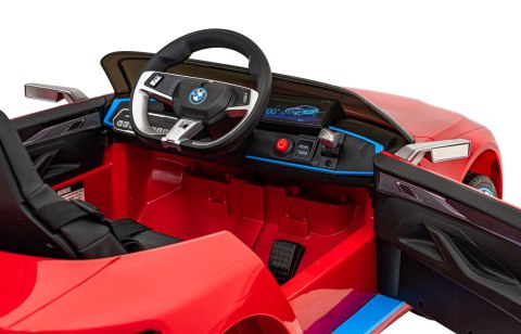 Autko BMW i4 na akumulator dla dzieci Czerwony + Wolny Start + EVA + Ekoskóra + Audio LED + Pilot Autko BMW i4 na akumulator dla dzieci Czerwony + Wolny Start + EVA + Ekoskóra + Audio LED + Pilot