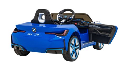 Autko BMW i4 na akumulator dla dzieci Niebieski + Wolny Start + EVA + Ekoskóra + Audio LED + Pilot Autko BMW i4 na akumulator dla dzieci Niebieski + Wolny Start + EVA + Ekoskóra + Audio LED + Pilot