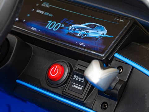 Autko BMW i4 na akumulator dla dzieci Niebieski + Wolny Start + EVA + Ekoskóra + Audio LED + Pilot Autko BMW i4 na akumulator dla dzieci Niebieski + Wolny Start + EVA + Ekoskóra + Audio LED + Pilot