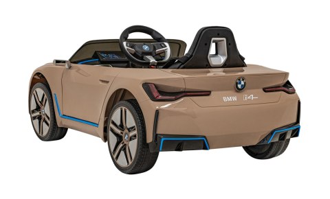 Autko BMW i4 na akumulator dla dzieci Złoty + Wolny Start + EVA + Ekoskóra + Audio LED + Pilot Autko BMW i4 na akumulator dla dzieci Złoty + Wolny Start + EVA + Ekoskóra + Audio LED + Pilot