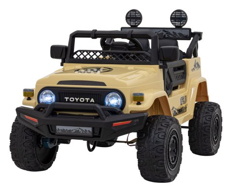Toyota FJ Cruiser dla dzieci Beżowy + Pilot + Napęd 4x4 + Audio LED + EVA + Wolny Start Toyota FJ Cruiser dla dzieci Beżowy + Pilot + Napęd 4x4 + Audio LED + EVA + Wolny Start