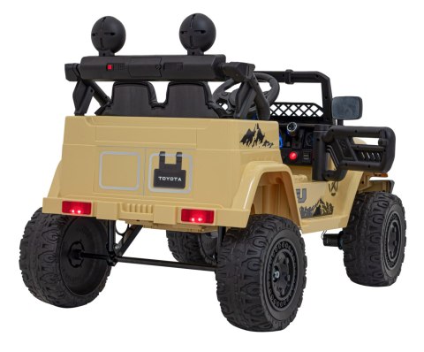 Toyota FJ Cruiser dla dzieci Beżowy + Pilot + Napęd 4x4 + Audio LED + EVA + Wolny Start Toyota FJ Cruiser dla dzieci Beżowy + Pilot + Napęd 4x4 + Audio LED + EVA + Wolny Start
