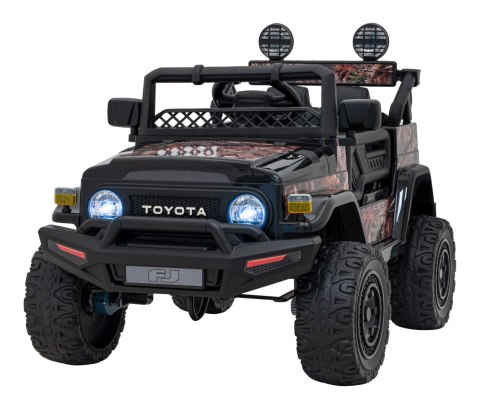 Toyota FJ Cruiser dla dzieci Czarny Liście + Pilot + Napęd 4x4 + Audio LED + EVA + Wolny Start Toyota FJ Cruiser dla dzieci Czarny Liście + Pilot + Napęd 4x4 + Audio LED + EVA + Wolny Start