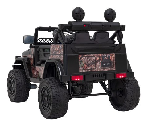 Toyota FJ Cruiser dla dzieci Czarny Liście + Pilot + Napęd 4x4 + Audio LED + EVA + Wolny Start Toyota FJ Cruiser dla dzieci Czarny Liście + Pilot + Napęd 4x4 + Audio LED + EVA + Wolny Start