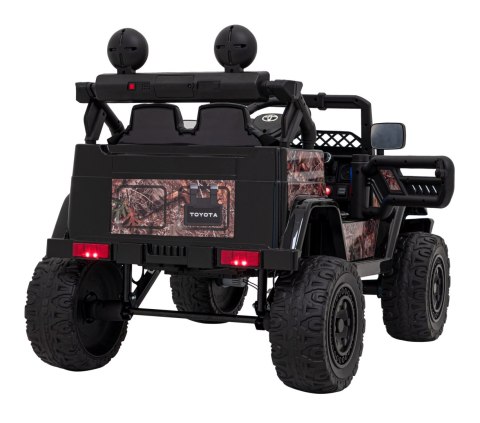 Toyota FJ Cruiser dla dzieci Czarny Liście + Pilot + Napęd 4x4 + Audio LED + EVA + Wolny Start Toyota FJ Cruiser dla dzieci Czarny Liście + Pilot + Napęd 4x4 + Audio LED + EVA + Wolny Start