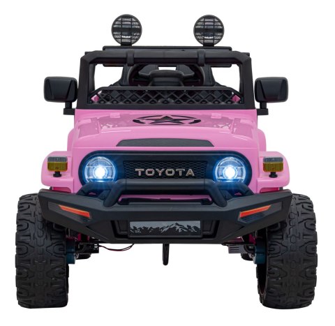 Toyota FJ Cruiser dla dzieci Różowy + Pilot + Napęd 4x4 + Audio LED + EVA + Wolny Start Toyota FJ Cruiser dla dzieci Różowy + Pilot + Napęd 4x4 + Audio LED + EVA + Wolny Start
