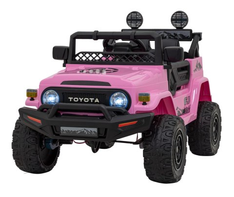 Toyota FJ Cruiser dla dzieci Różowy + Pilot + Napęd 4x4 + Audio LED + EVA + Wolny Start Toyota FJ Cruiser dla dzieci Różowy + Pilot + Napęd 4x4 + Audio LED + EVA + Wolny Start