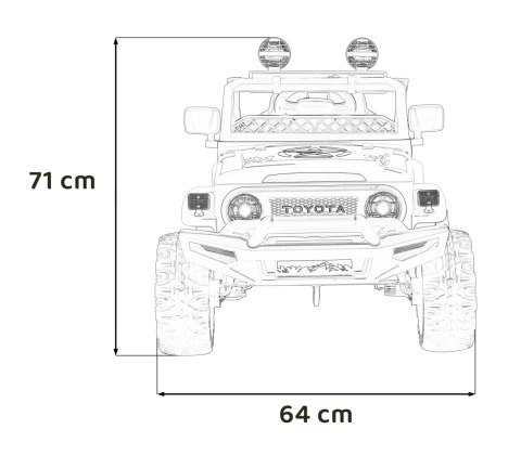 Toyota FJ Cruiser dla dzieci Różowy + Pilot + Napęd 4x4 + Audio LED + EVA + Wolny Start Toyota FJ Cruiser dla dzieci Różowy + Pilot + Napęd 4x4 + Audio LED + EVA + Wolny Start