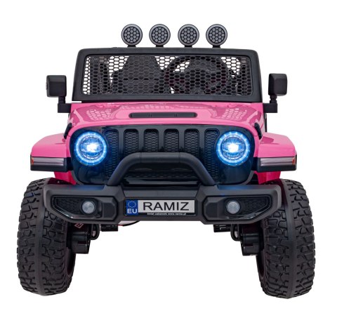 Auto terenowe OFF-ROAD 3.0 dla dzieci Różowy + Pilot + Wolny Start + Pasy + Audio LED Auto terenowe OFF-ROAD 3.0 dla dzieci Różowy + Pilot + Wolny Start + Pasy + Audio LED
